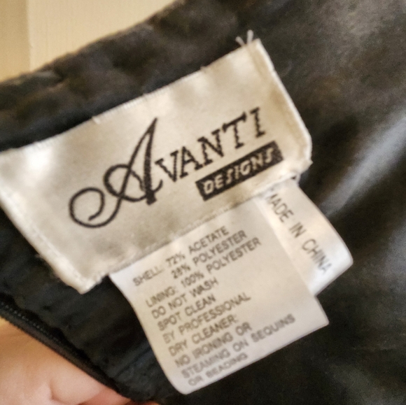 Black Beaded Evening Gown - Picture 2 of 4